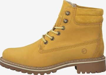 TAMARIS Lace-Up Ankle Boots in Yellow