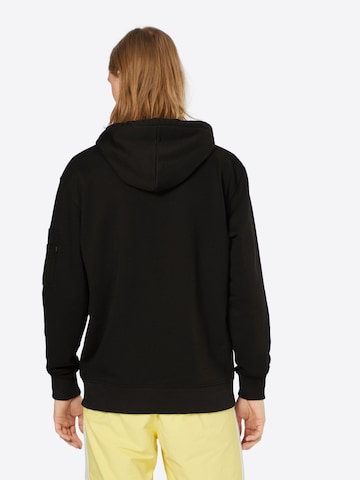 ALPHA INDUSTRIES - Sudadera 'X-Fit' en negro: atrás