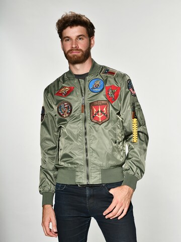 TOP GUN Bomberjacke ' Beast ' in Grün: Vorderseite