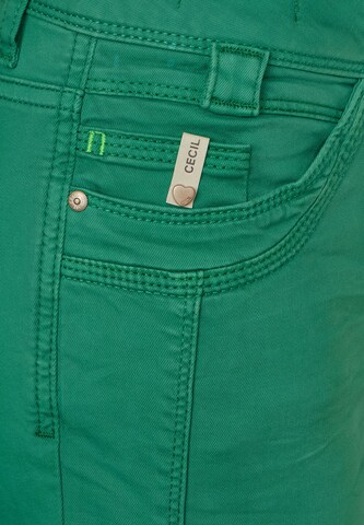 CECIL Slimfit Broek in Groen