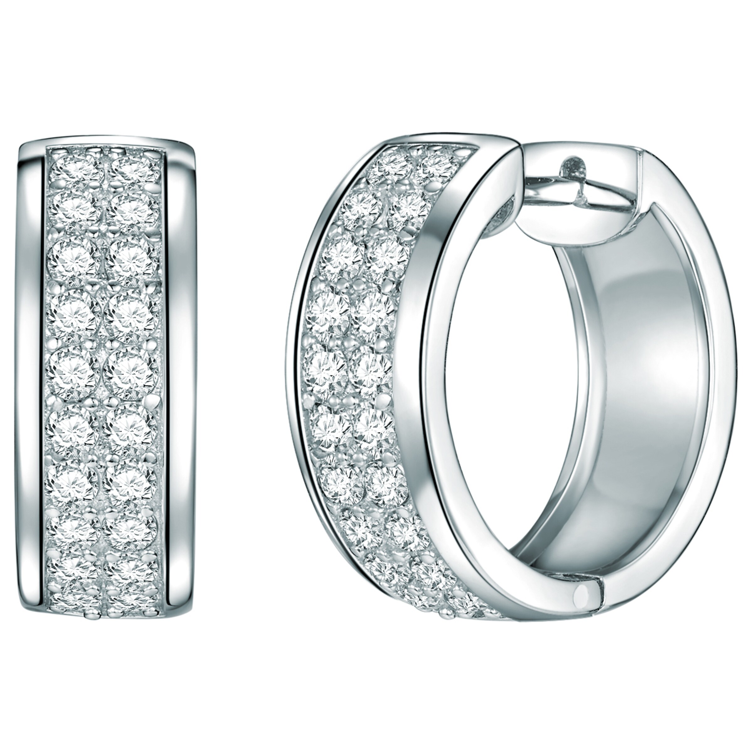 Boucles d'oreilles Rafaela Donata en argent : devant