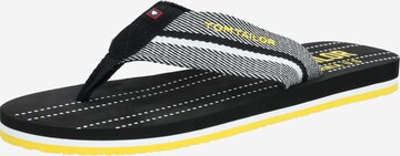 TOM TAILOR T-Bar Sandals in Black: front