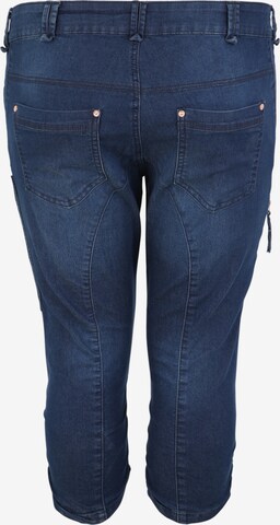 Coupe slim Jean Zizzi en bleu : derrière