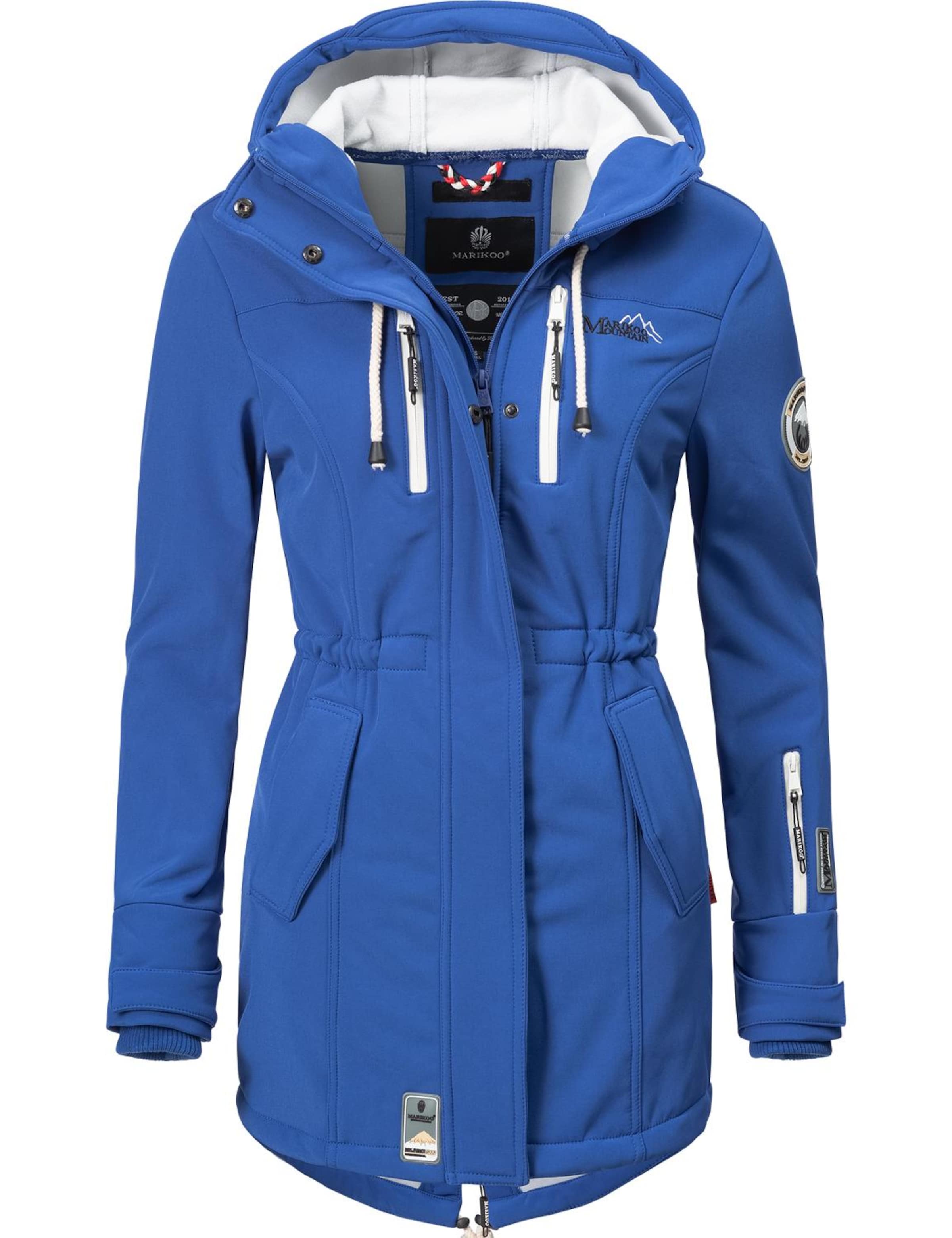 MARIKOO Functionele mantel 'Zimtzicke' in Blauw: voorkant