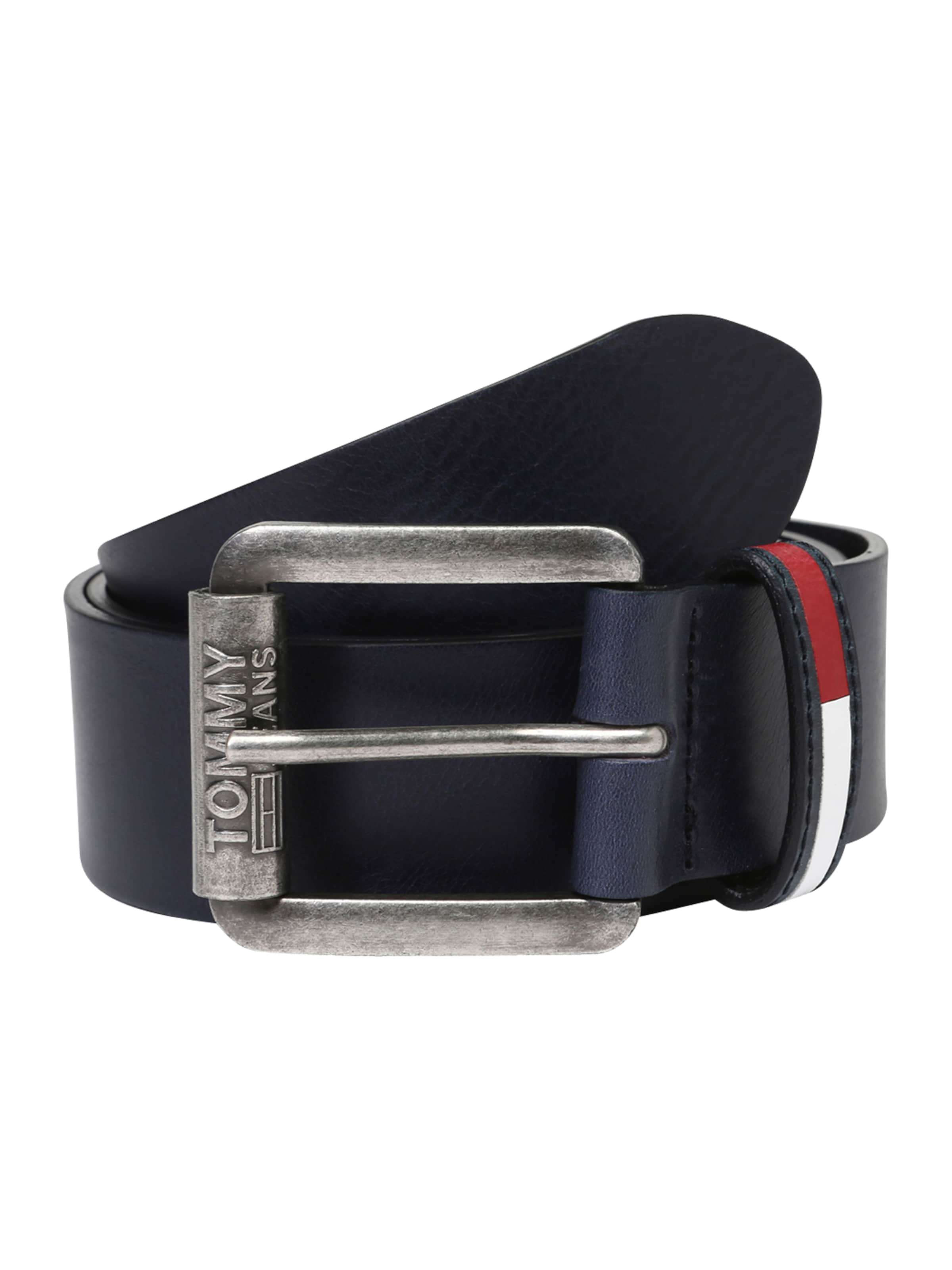 Tommy Jeans - Riem 'TJM Roller Logo Belt 4.0' in de kleur Zwart