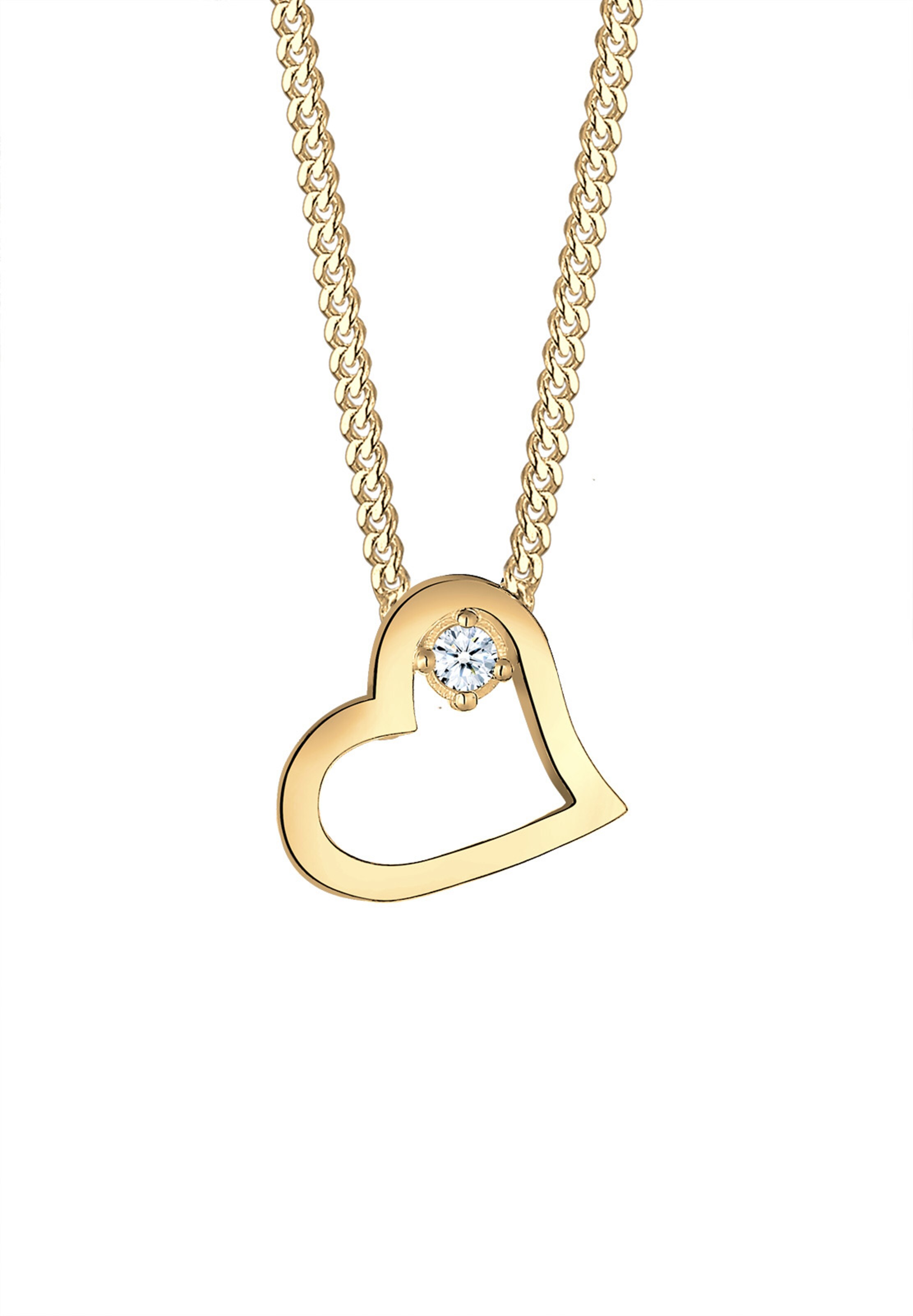 Elli DIAMONDS Necklace 'Herz' in Gold