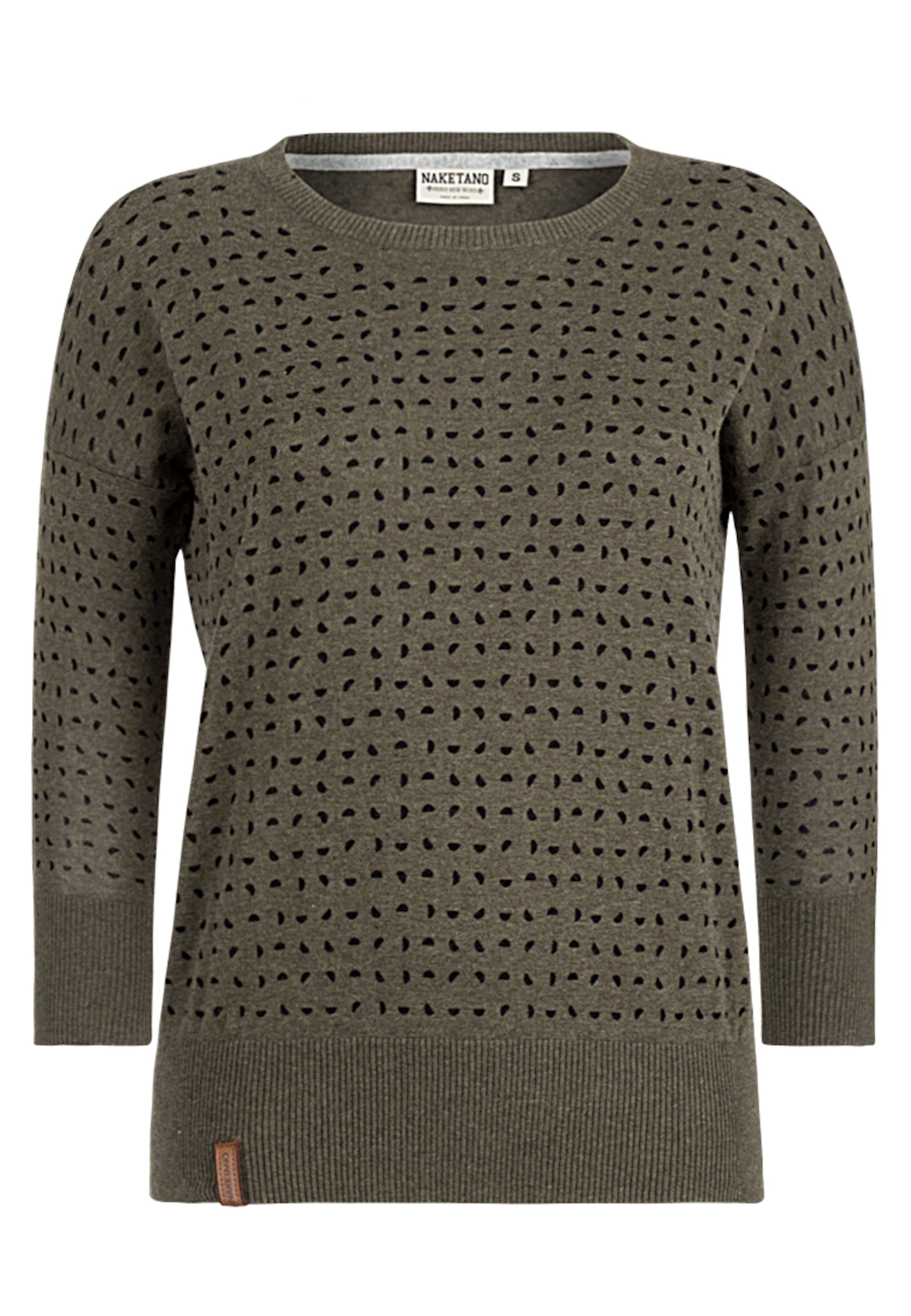 naketano - Trui 'Maja with Melons' in de kleur Olijfgroen