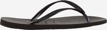 HAVAIANAS Сандали с разделител за пръстите 'Slim' в черно