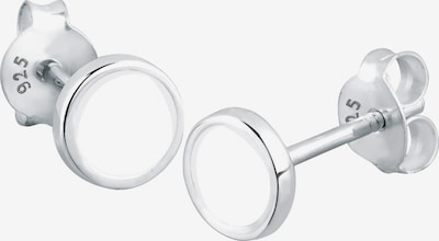 ELLI Ohrringe 'Geo' in silber / weiß, Produktansicht