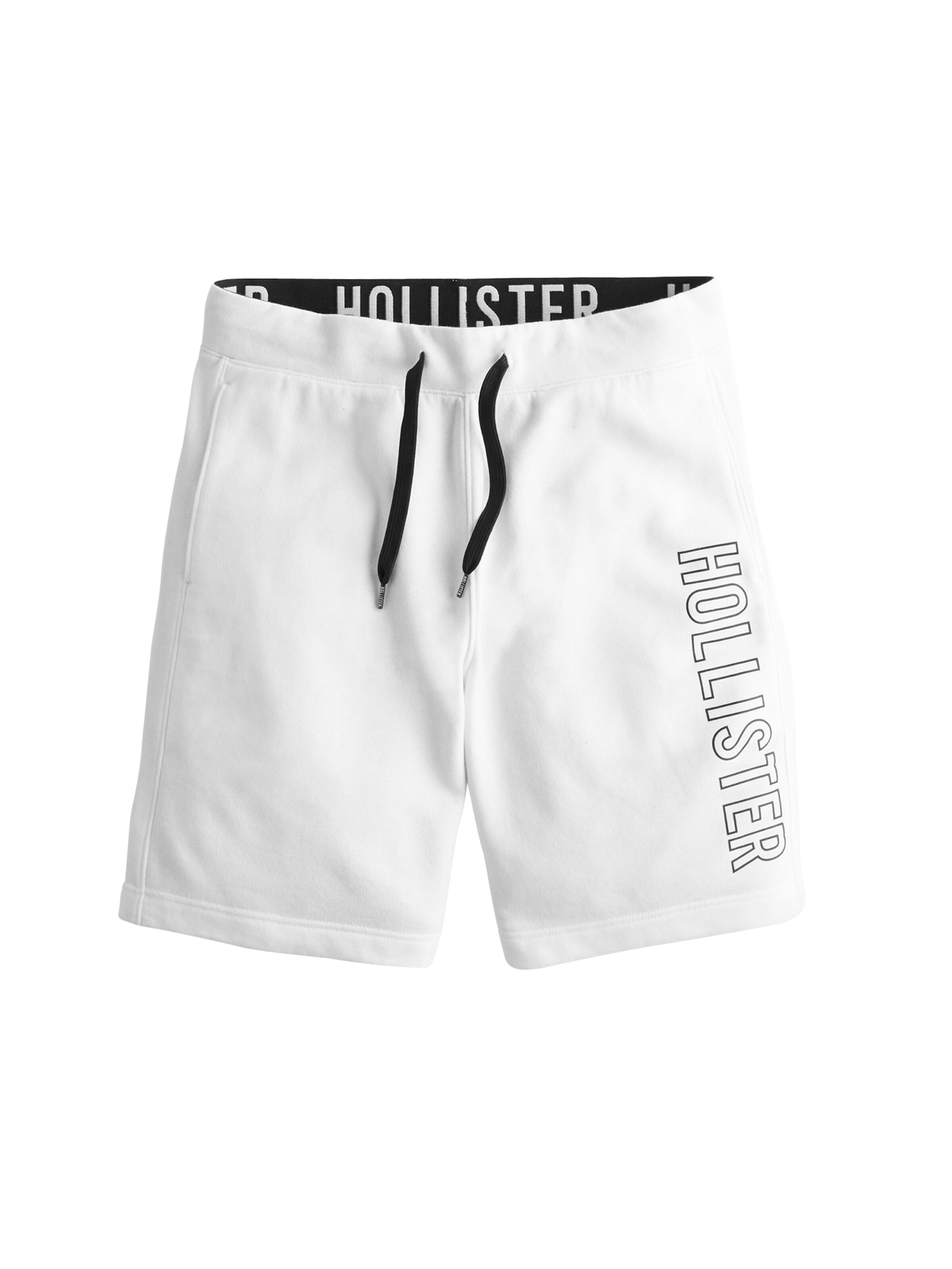 HOLLISTER - Broek '9-SU PRNT LOGO CLSC SHORT 5CC' in de kleur Wit