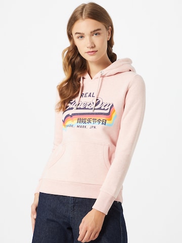 Superdry Sweatshirt in Roze: voorkant