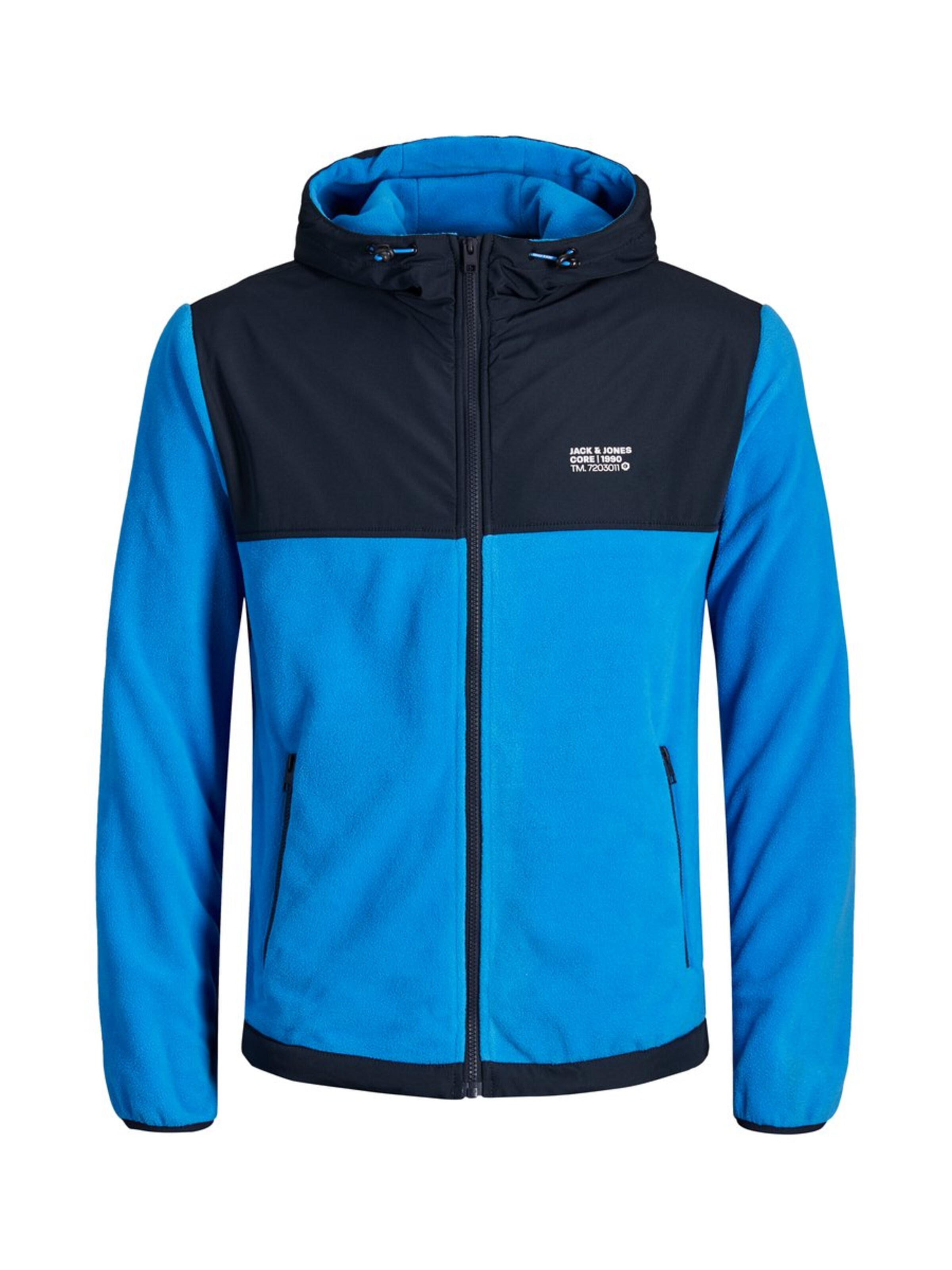 JACK & JONES - Fleece jas in de kleur Blauw