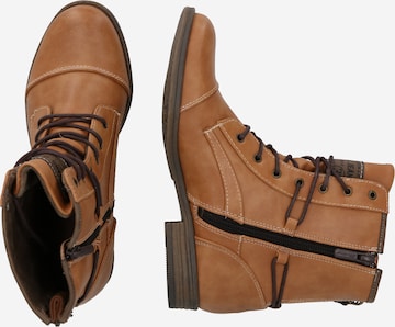 MUSTANG Lace-Up Ankle Boots in Brown