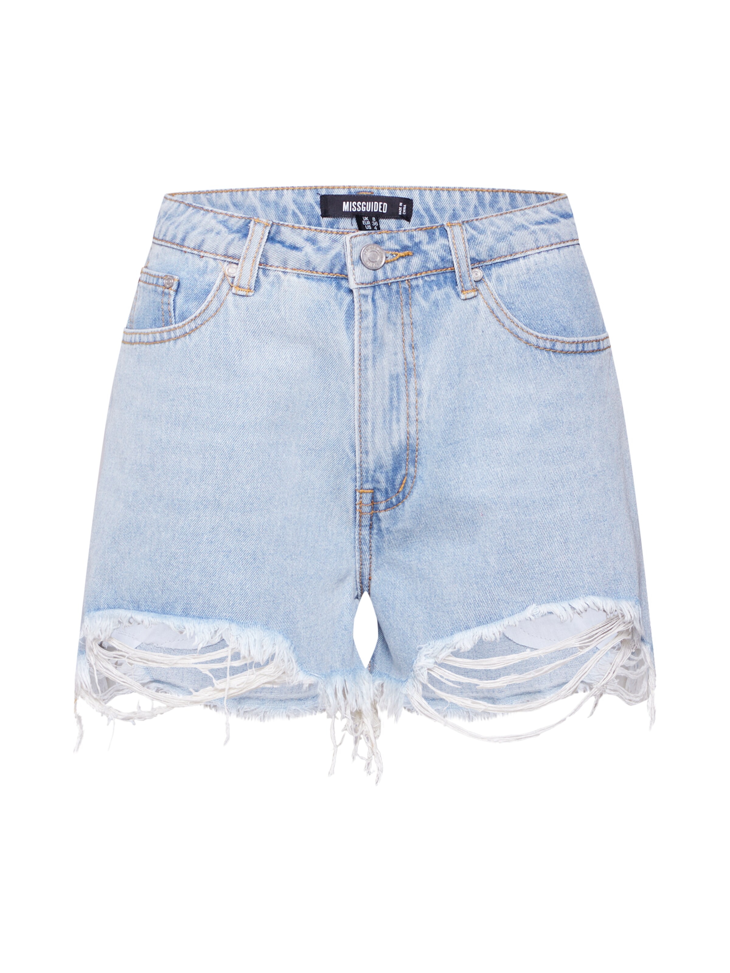 Missguided - Broek 'EXTREME RIP' in de kleur Lichtblauw