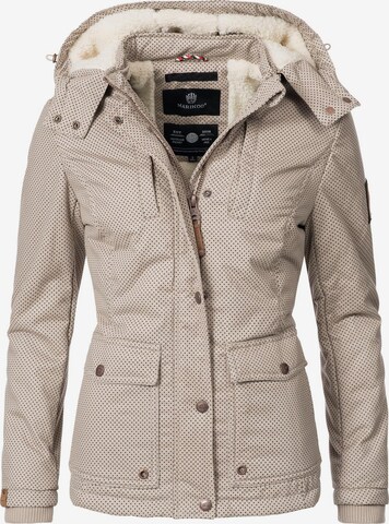 MARIKOO Winter Jacket 'Keikoo' in Beige: front