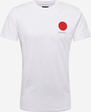 Coupe regular T-Shirt 'Japanese Sun' EDWIN en blanc : devant