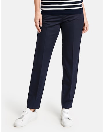 GERRY WEBER Regular Pleated Pants in Blue: front