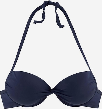 LASCANA Bikinitop 'Simple' in Blauw: voorkant