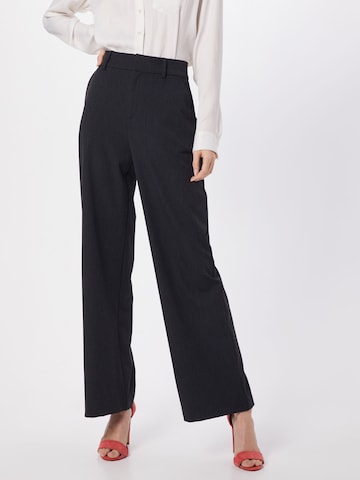 Wide leg Pantaloni 'Gennie' de la mbym pe negru: față