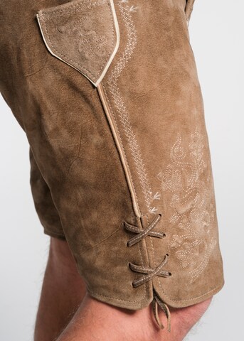SPIETH & WENSKY Slim fit Traditional Pants 'Mayen' in Brown