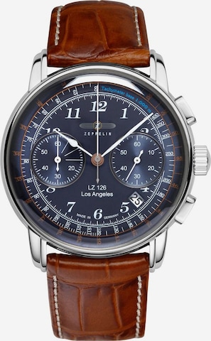 Zeppelin Analog Watch 'Los Angeles' in Brown: front