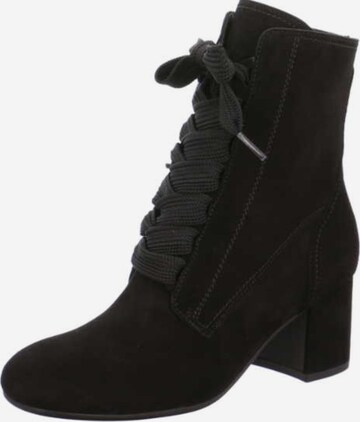 Paul Green Lace-Up Ankle Boots in Black: front