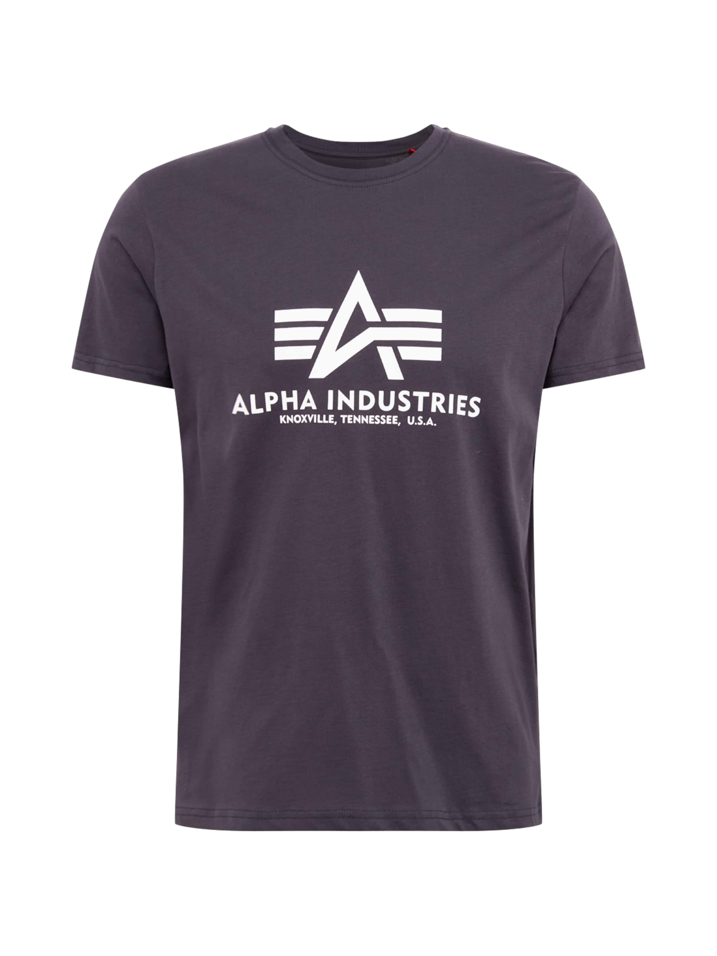 ALPHA INDUSTRIES Μπλουζάκι σε γκρι: μπροστά