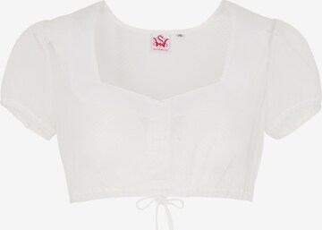 SPIETH & WENSKY Traditional Blouse 'Kanone' in White: front