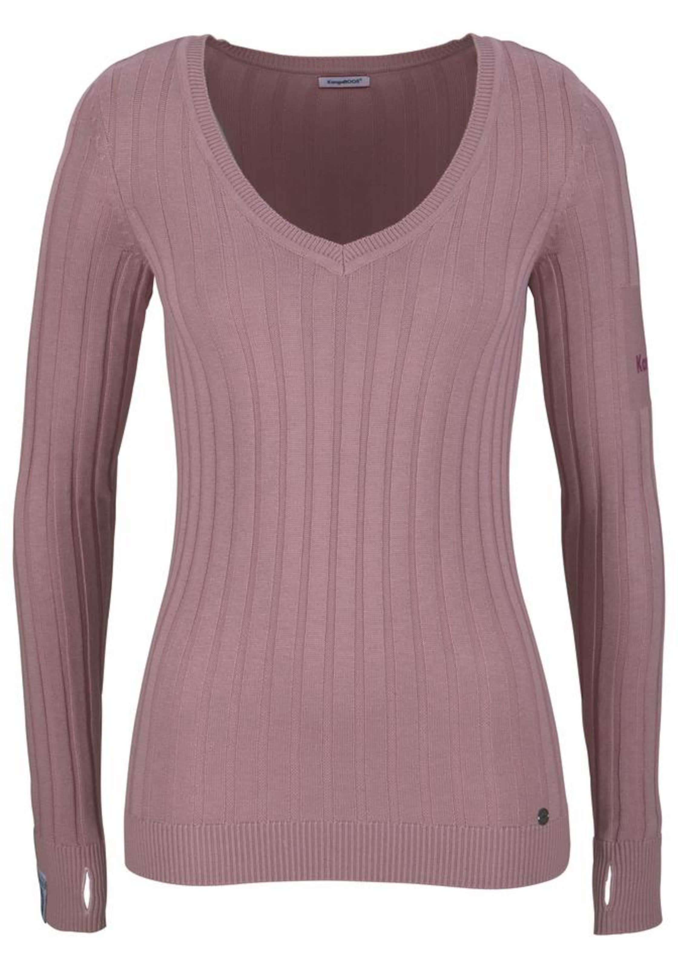 KangaROOS V-Ausschnitt-Pullover in Pink: Vorderseite