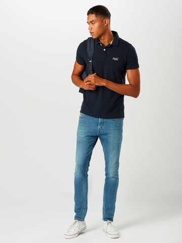 Superdry Poloshirt in Blau