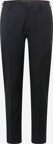 BURTON MENSWEAR LONDON Regular Trousers with creases in Black: front