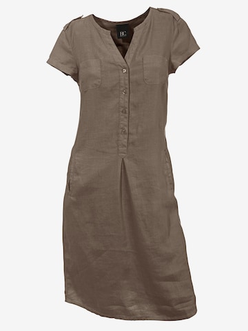 Robe-chemise heine en marron : devant