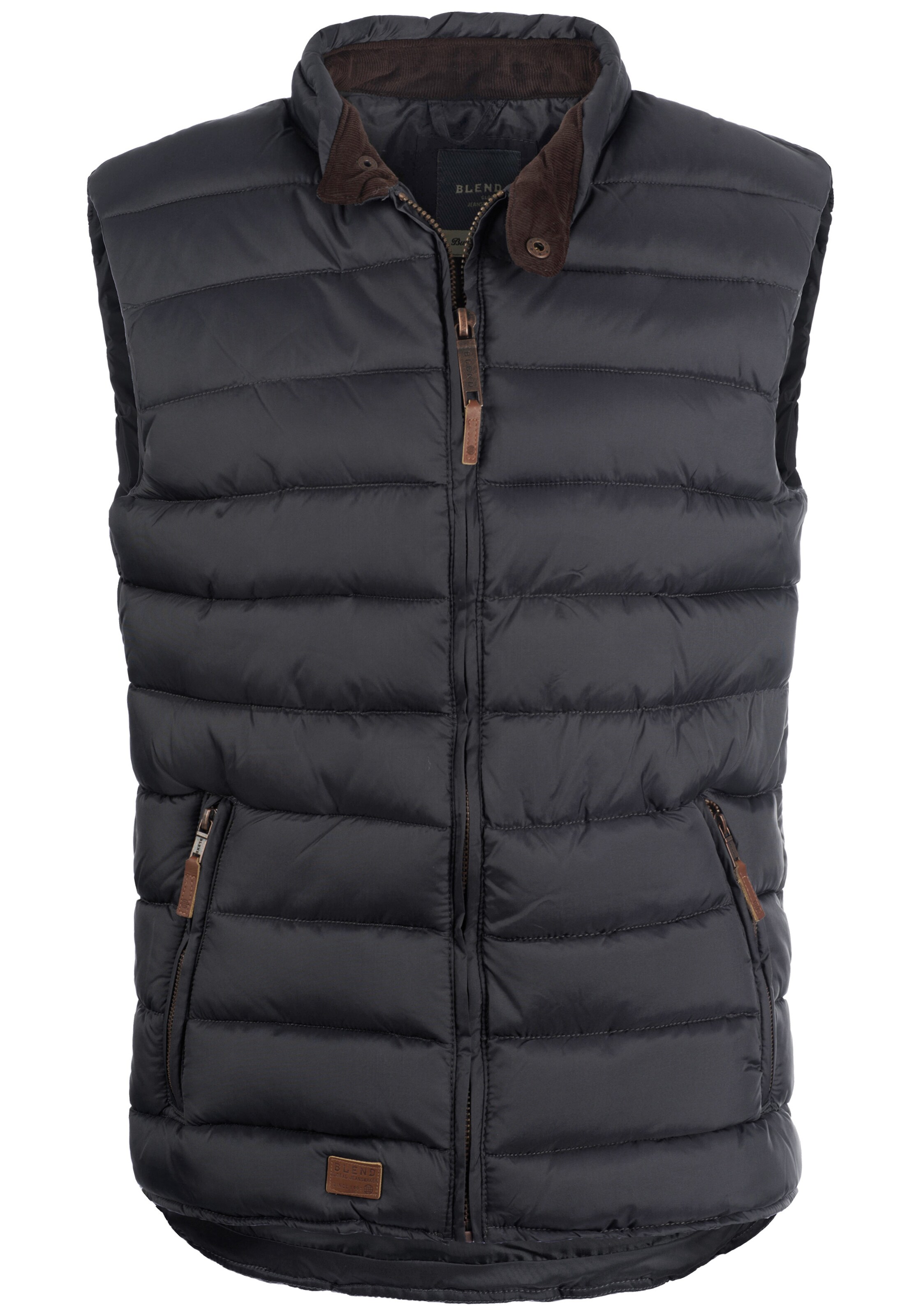 BLEND Vest 'Cam' in Blue: front