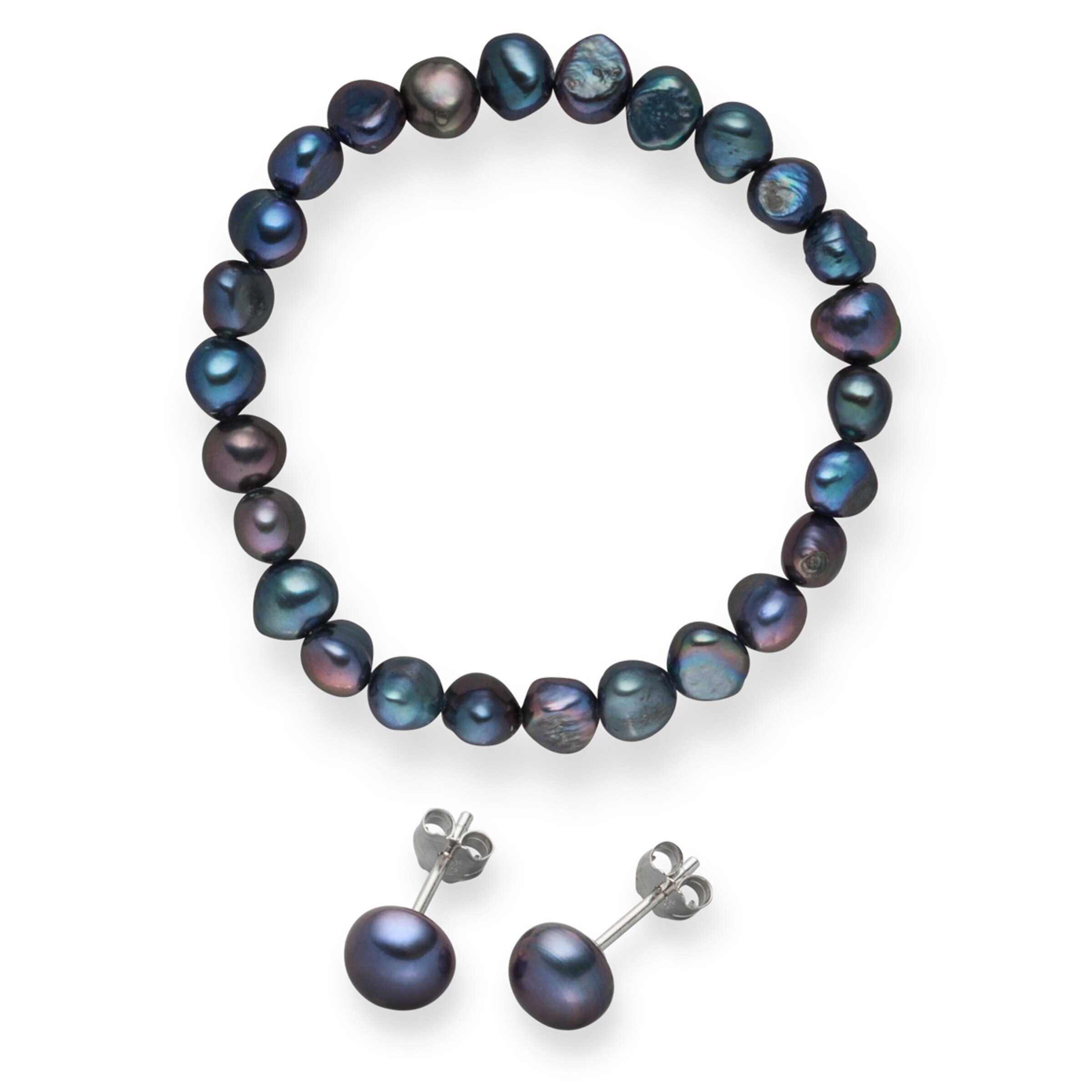 Set di gioielli di Valero Pearls in blu: frontale
