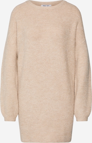 Pullover extra large 'Mina' di ABOUT YOU in beige: frontale