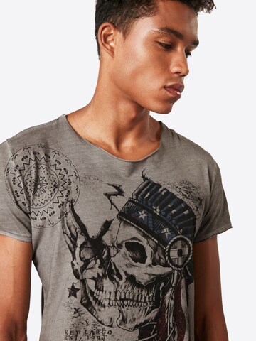 T-Shirt 'MT INDIAN SKULL round' Key Largo en gris