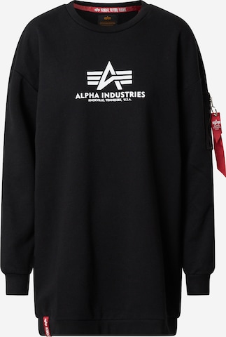 ALPHA INDUSTRIES Sweatshirt in Black: front