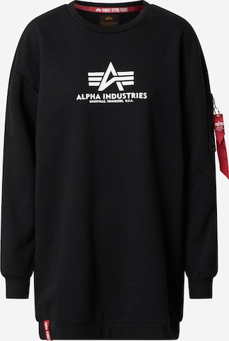 ALPHA INDUSTRIES Суичър в черно: отпред