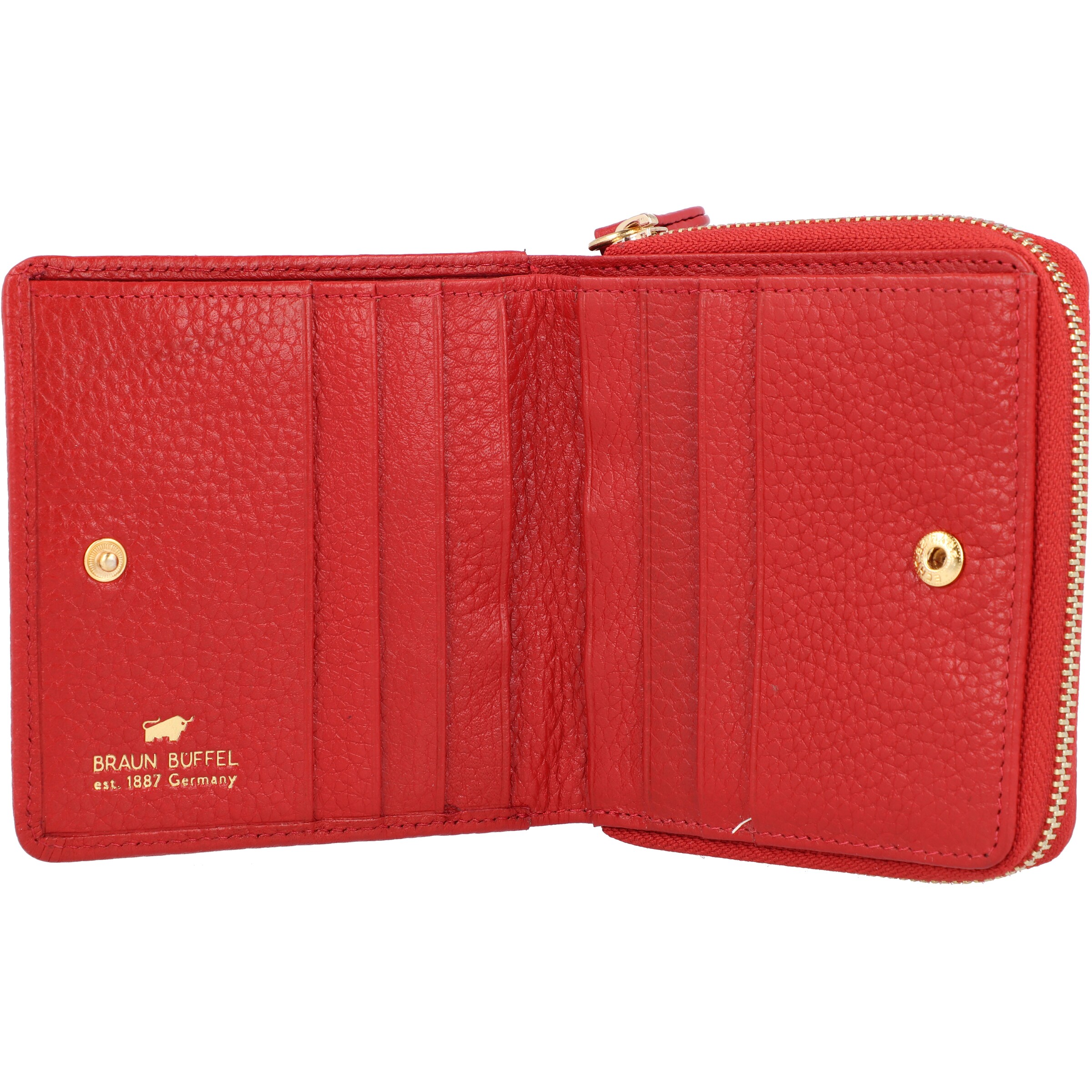 Braun Büffel Wallet in Red