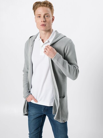 INDICODE JEANS Knit cardigan 'Graham' in Grey