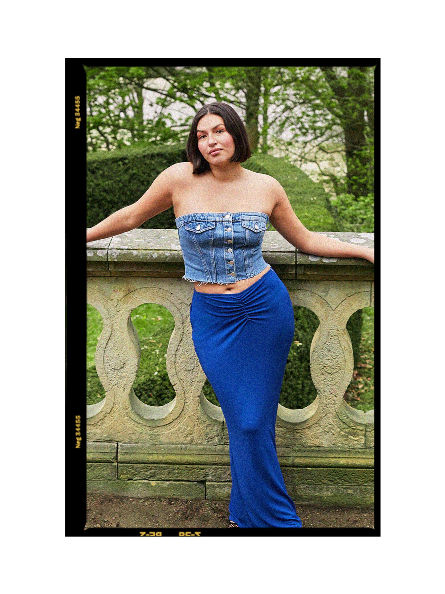 Trilce - Blue Denim Bandeau Look