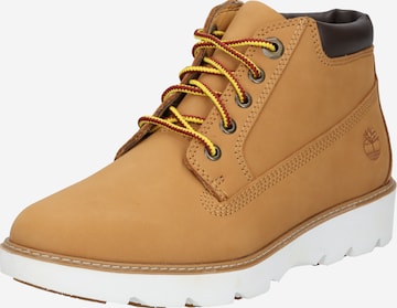 TIMBERLAND Lace-Up Ankle Boots 'Keeley Field Nellie' in Brown: front