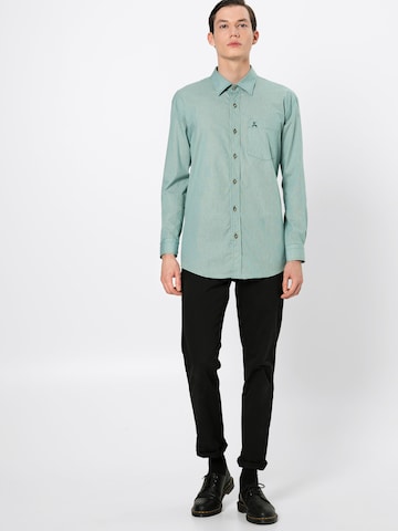 COUNTRY LINE Regular fit Traditional Button Up Shirt in Green