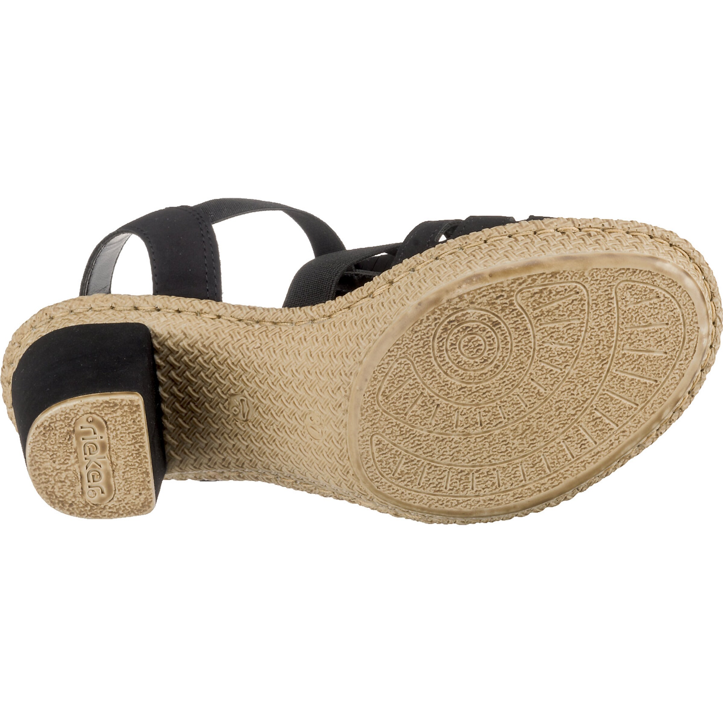 Rieker Strap Sandals in Black