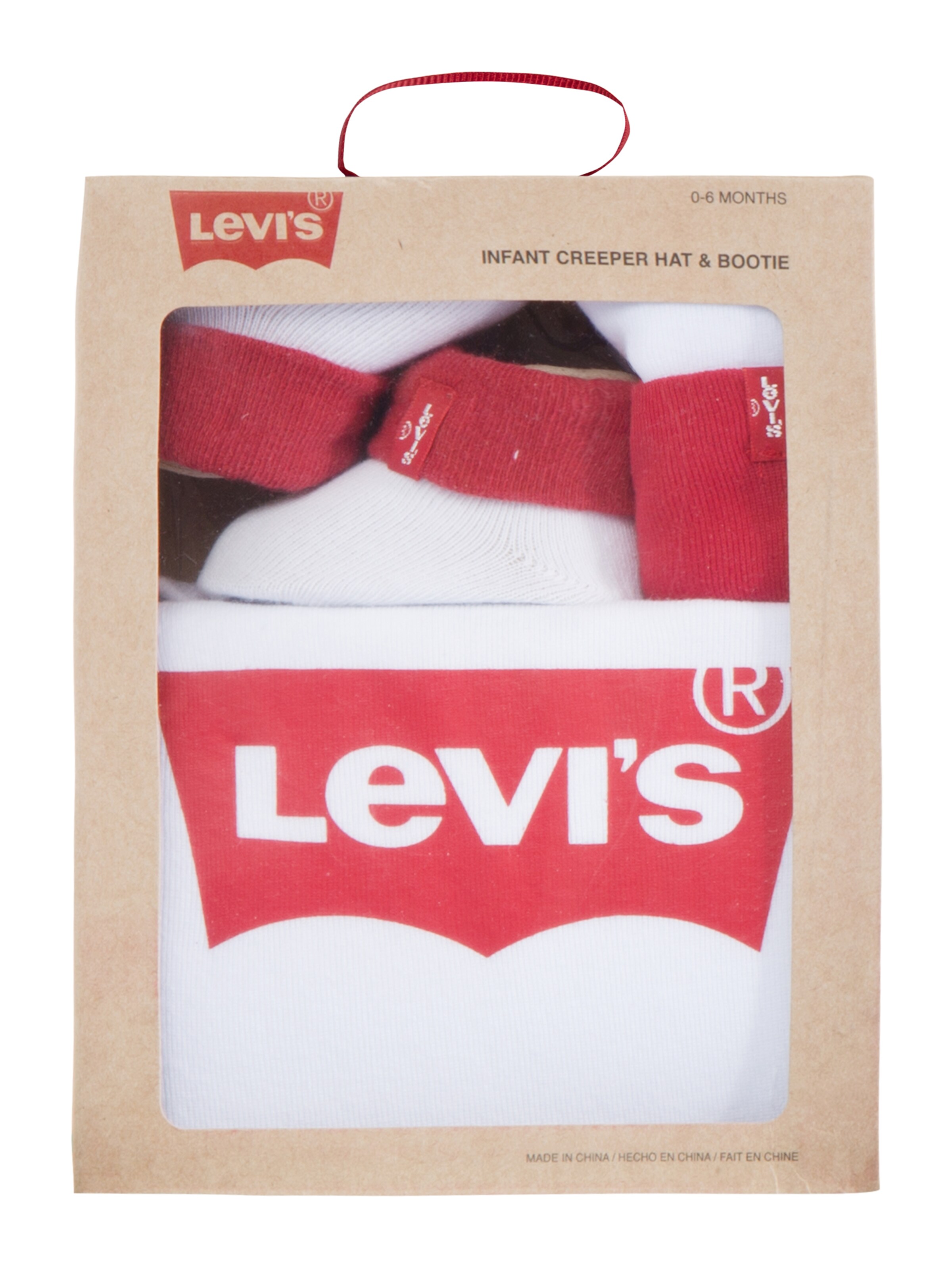 Levi's Kids - regular Pijama entero/body 'Classic Batwing Infant 3pc Set' en blanco: atrás