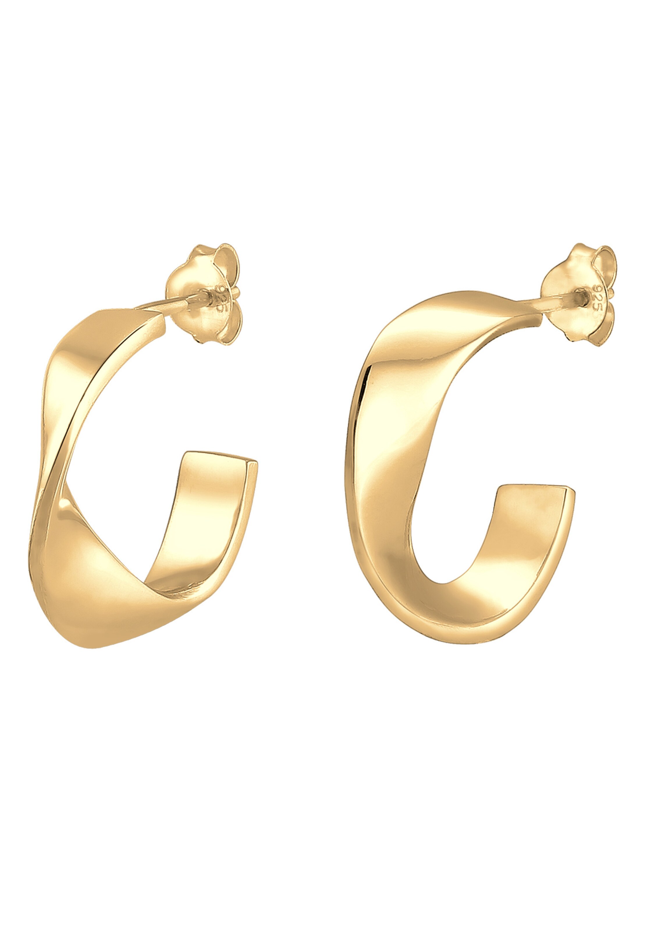 ELLI Ohrringe 'Creole' in Gold: Vorderseite