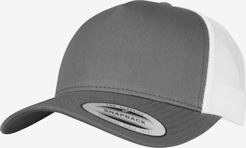 Casquette '5-Panel Retro' Flexfit en gris : devant