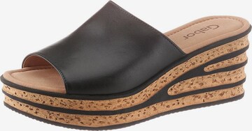 GABOR Mules in Black: front