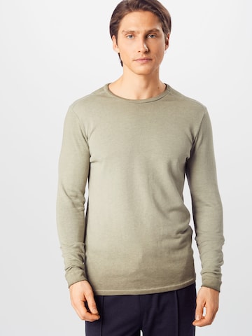 Key LargoSweater majica 'Level' - zelena boja: prednji dio