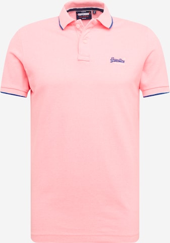 Superdry Poloshirt in Pink: front